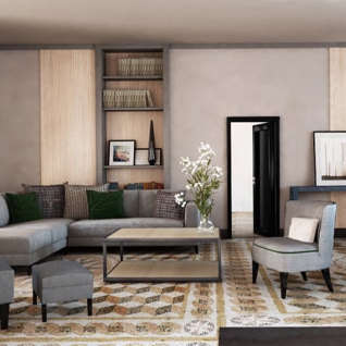 Möblierter Wohnraum-Bereich